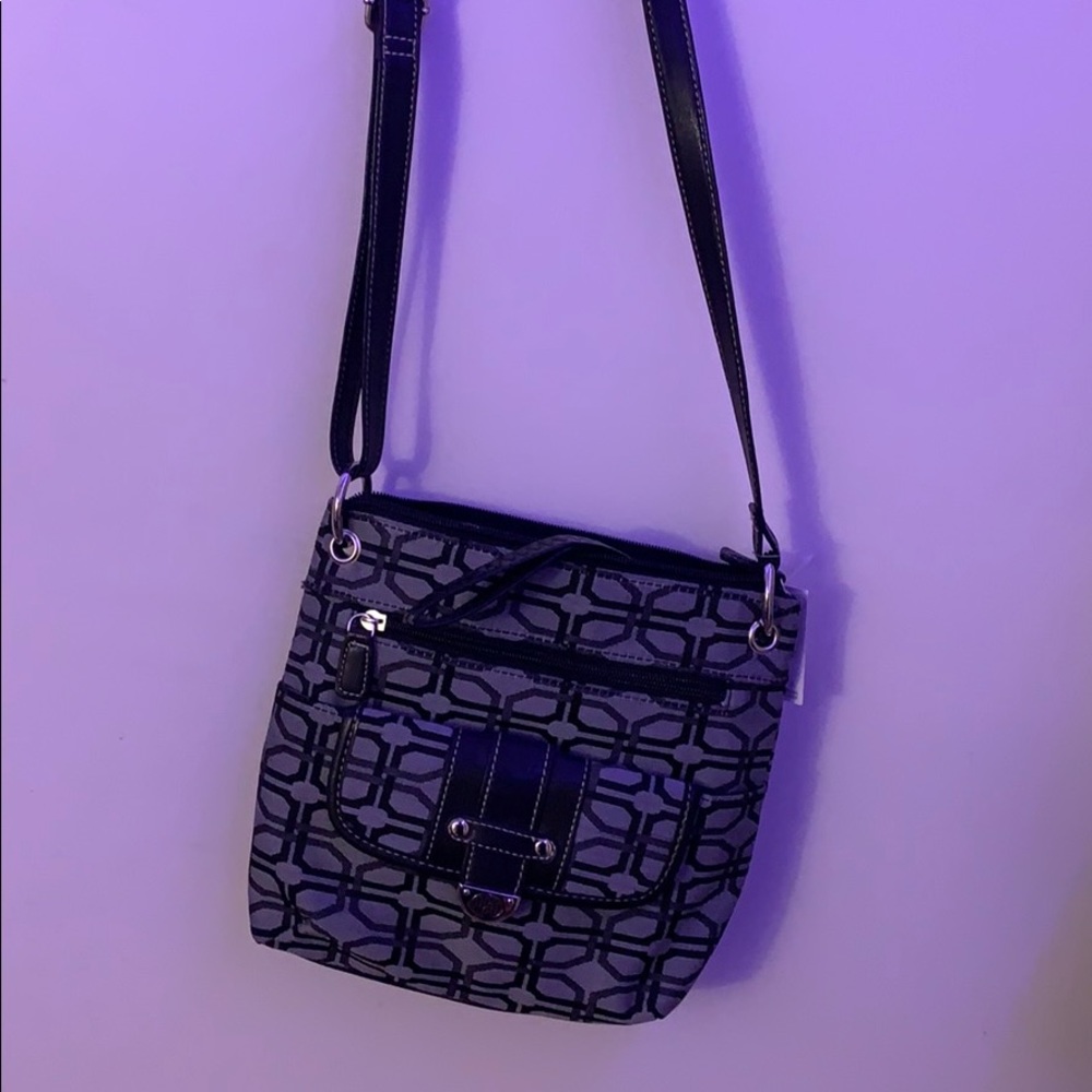 Grey and Black patterned Shoulder bag